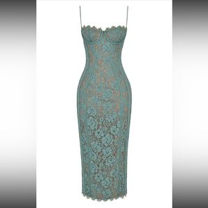 Joelle Lace Underwire Midi Cocktail Dress - House of CB